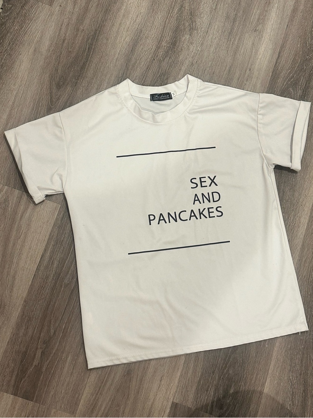 Sex and Pancakes Graphic Tee M Hamptons Boutique Cheeky Flirty Statement Top